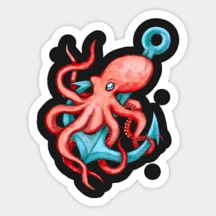 Octopus & Anchor Sticker